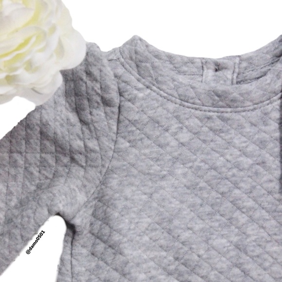 NWT Baby Gap Gray Quilted Sweatshirt Tutu Dress - Picture 3 of 8